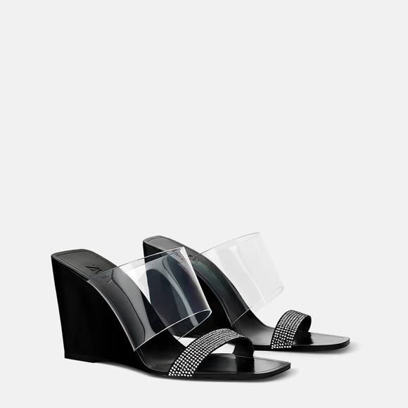 Zara Shoes - zara wedge jeweled Embellished Wedge Sandal